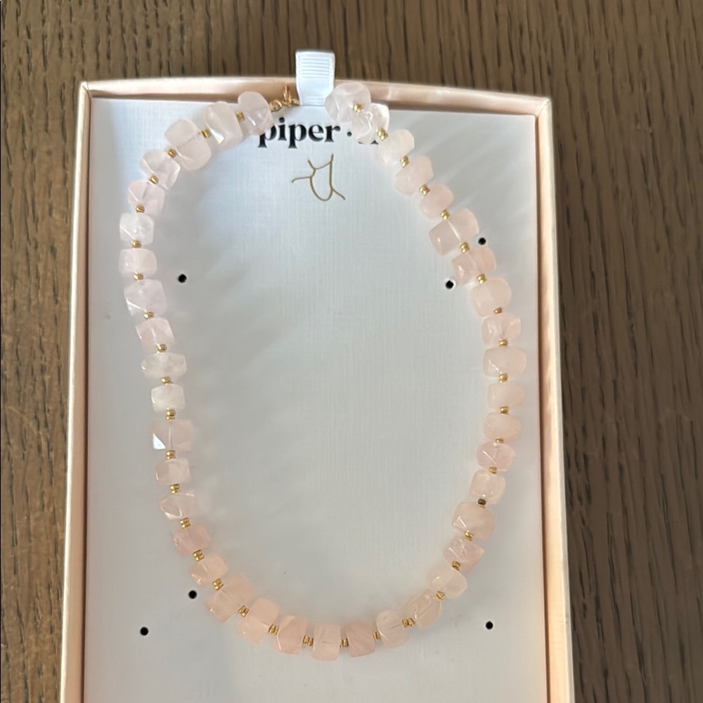 Piper Pink and Gold Necklace with Elegant Design